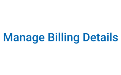 Manage Billing Details