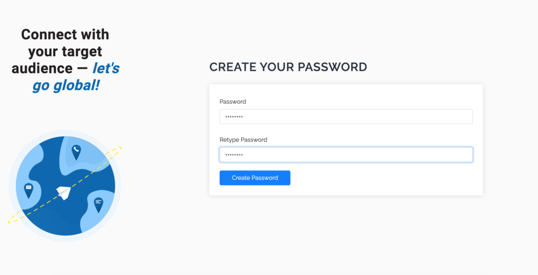 Create password for sms api
