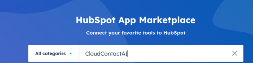 HubSpot App Marketplace page
