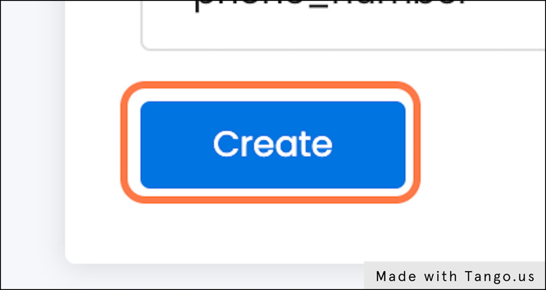  File is Uploaded, Select ‘Create’