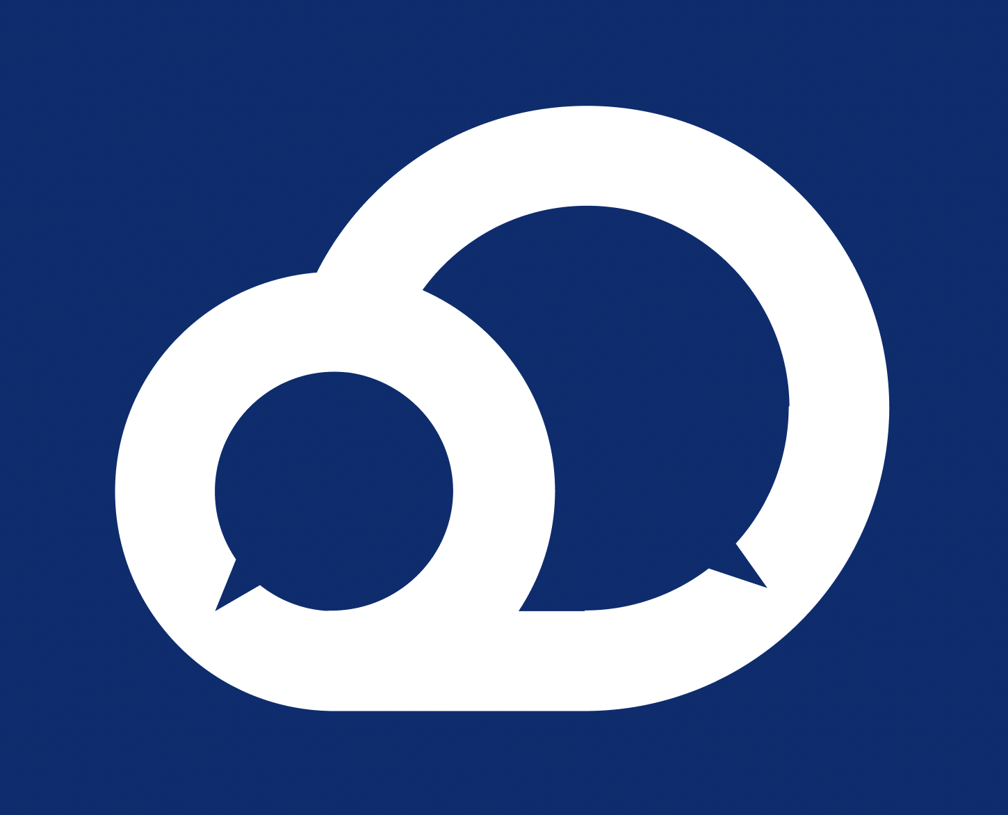 CloudContactAI Primary White Color Inverted Logo