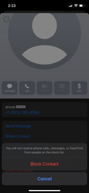 Block Text on iOS